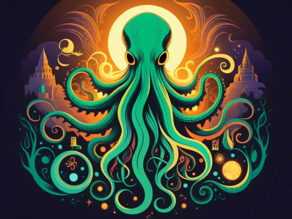 Entidades Interdimensionales: Ilustración Detallada Ilustración detallada de entidades interdimensionales misterios sin resolver en un mundo cósmico de fantasía