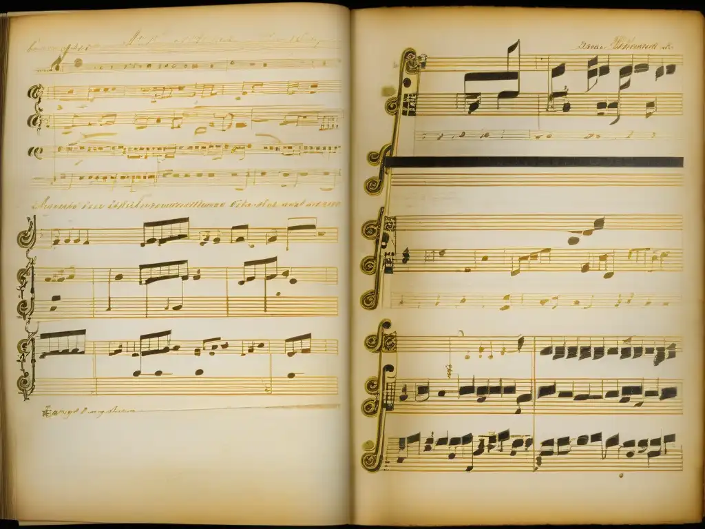 Detalle de la partitura manuscrita de Beethoven para su Sinfonía No