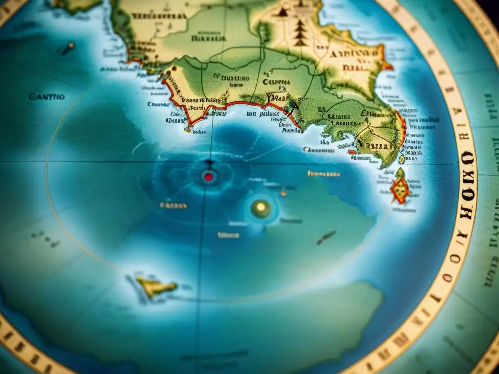 Detalles asombrosos del Mapamundi Cantino, revelando misteriosos mapas antiguos conocimiento geográfico