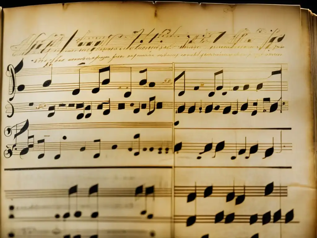 Detalles de partitura de Beethoven, con mensajes ocultos en sinfonías