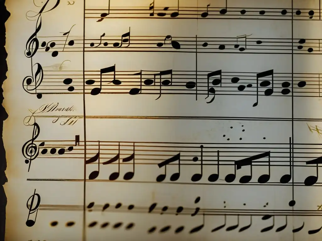 Detalles en partitura de Beethoven con mensajes ocultos en sinfonías