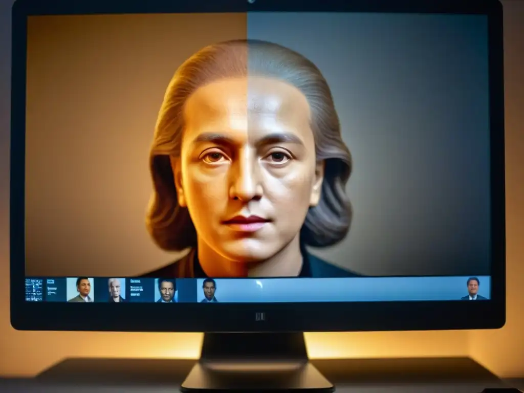 Reconstrucción facial histórica: Misterios resueltos con IA Recreación digital detallada de IA resolviendo misterios históricos