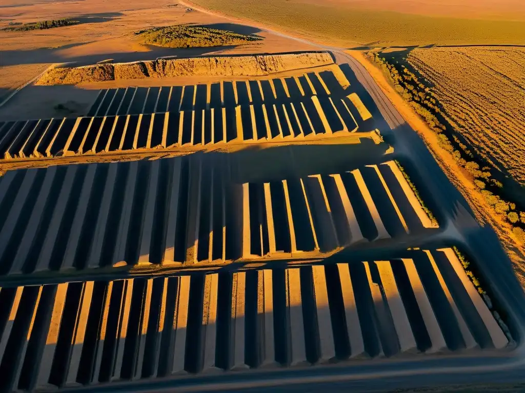 Misterios en la Tierra: Descubriendo secretos en cementerio al atardecer Drones en detección de fosas comunes: Atardecer sobre un paisaje desolado con tumbas sin marcar, revelando misterios ocultos