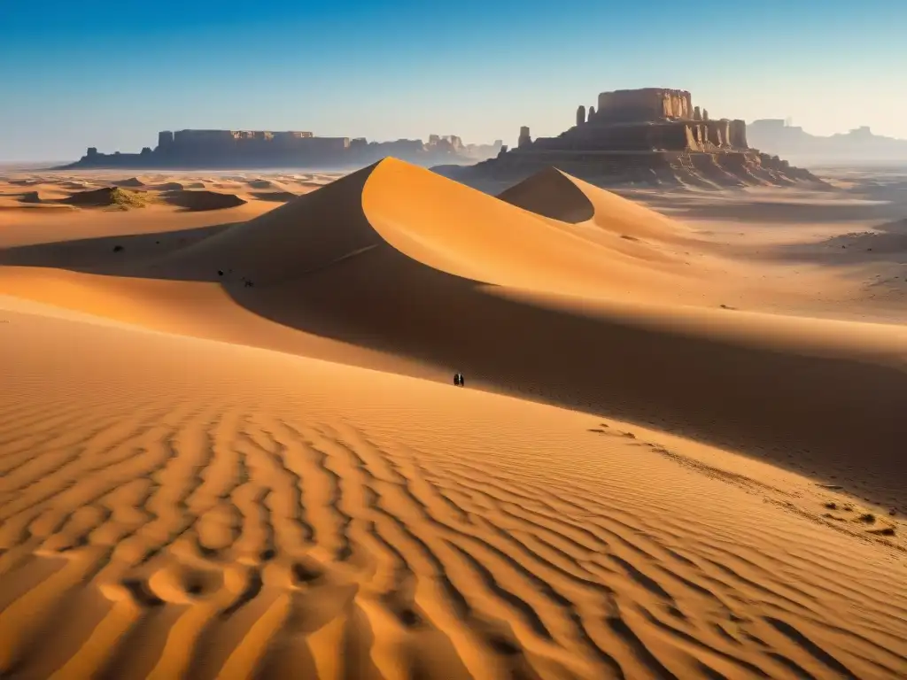 Misterios ancestrales desvelados por la IA en el Desierto de Zerzura Equipo de arqueólogos y científicos usando tecnología avanzada para descubrir ruinas antiguas en un desierto