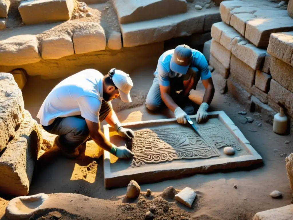 Excavación arqueológica en Caria: descubriendo secretos antiguos Excavación meticulosa de arqueólogos revelando misterios antiguos en Caria, Turquía