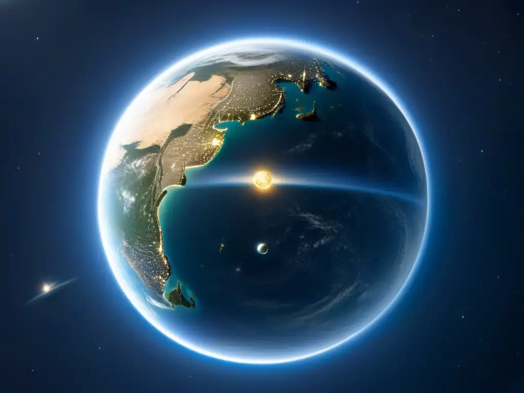 Misterioso objeto en órbita: esfera metálica con jeroglíficos ancestrales Increíble imagen de anomalías cósmicas captadas por satélites, revelando mensajes extraterrestres en enigmática esfera metálica