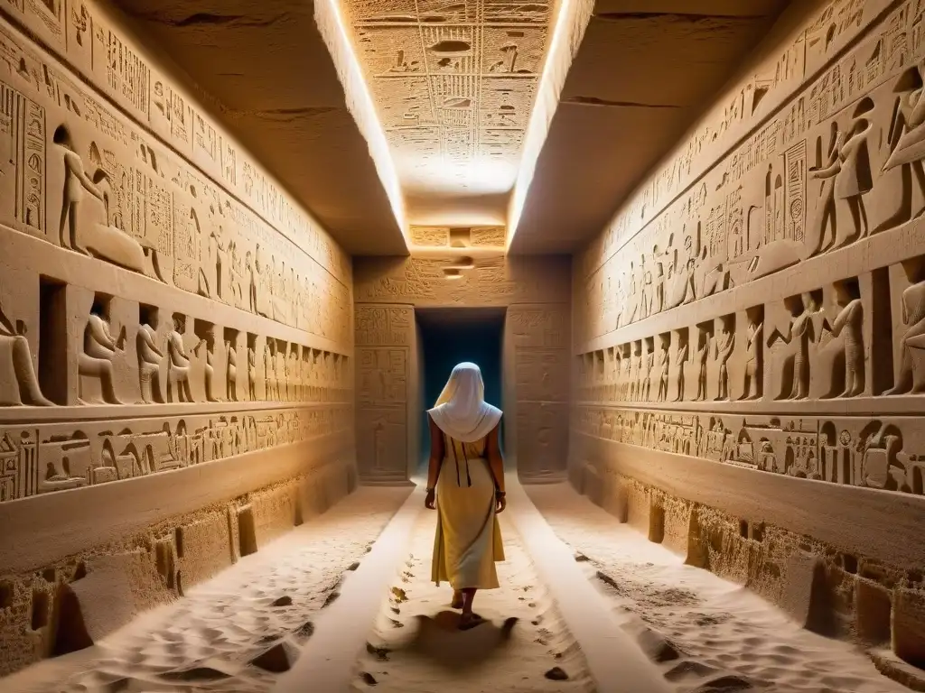 Misterios subterráneos de Abydos: túneles y jeroglíficos Explora las intrincadas ciudades subterráneas egipcias, un laberinto de misterios y maravillas subterráneas