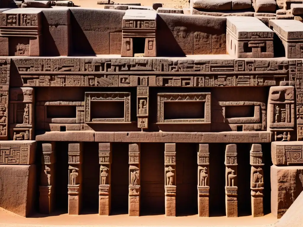Misterios de Pumapunku: Arquitectura ancestral y enigmas cósmicos Intrincadas esculturas de piedra y estructuras monolíticas en Pumapunku, Bolivia, revelan la tecnología extraterrestre de antiguas civilizaciones