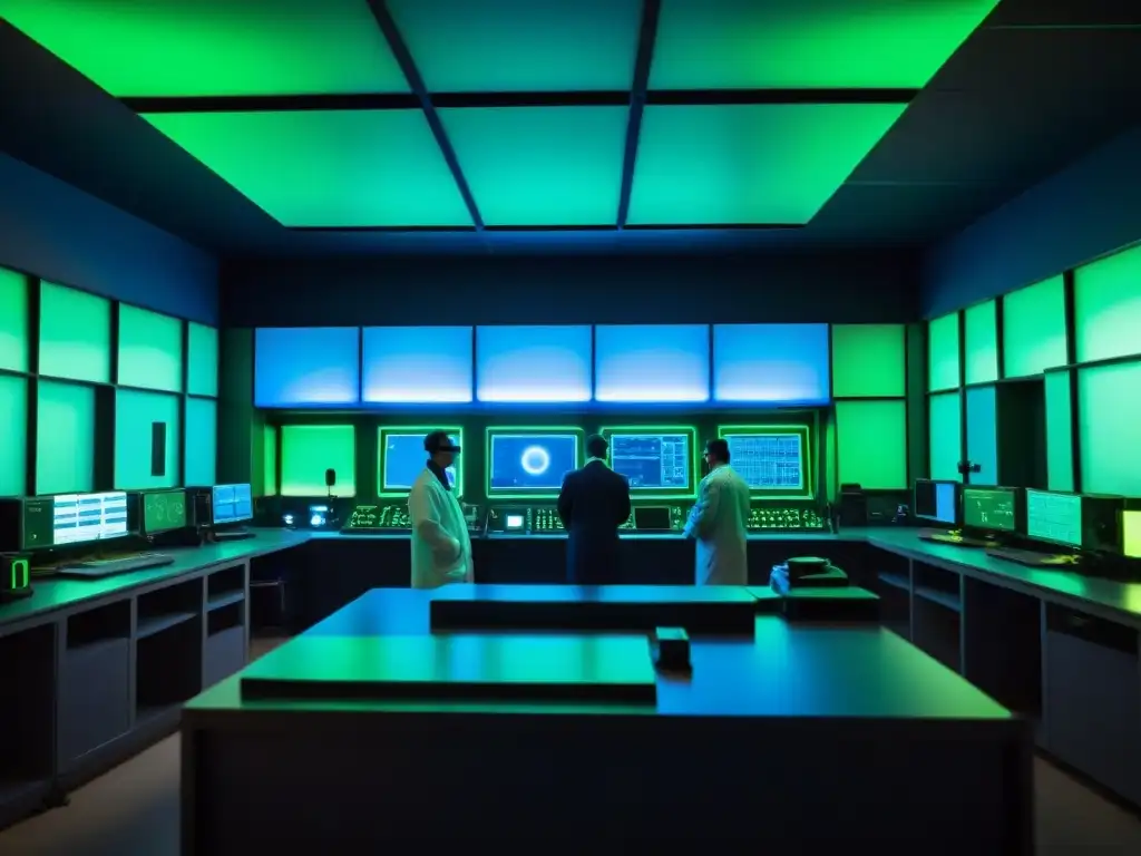 Un laboratorio de investigación paranormal de alta tecnología donde la tecnología desentraña misterios paranormales