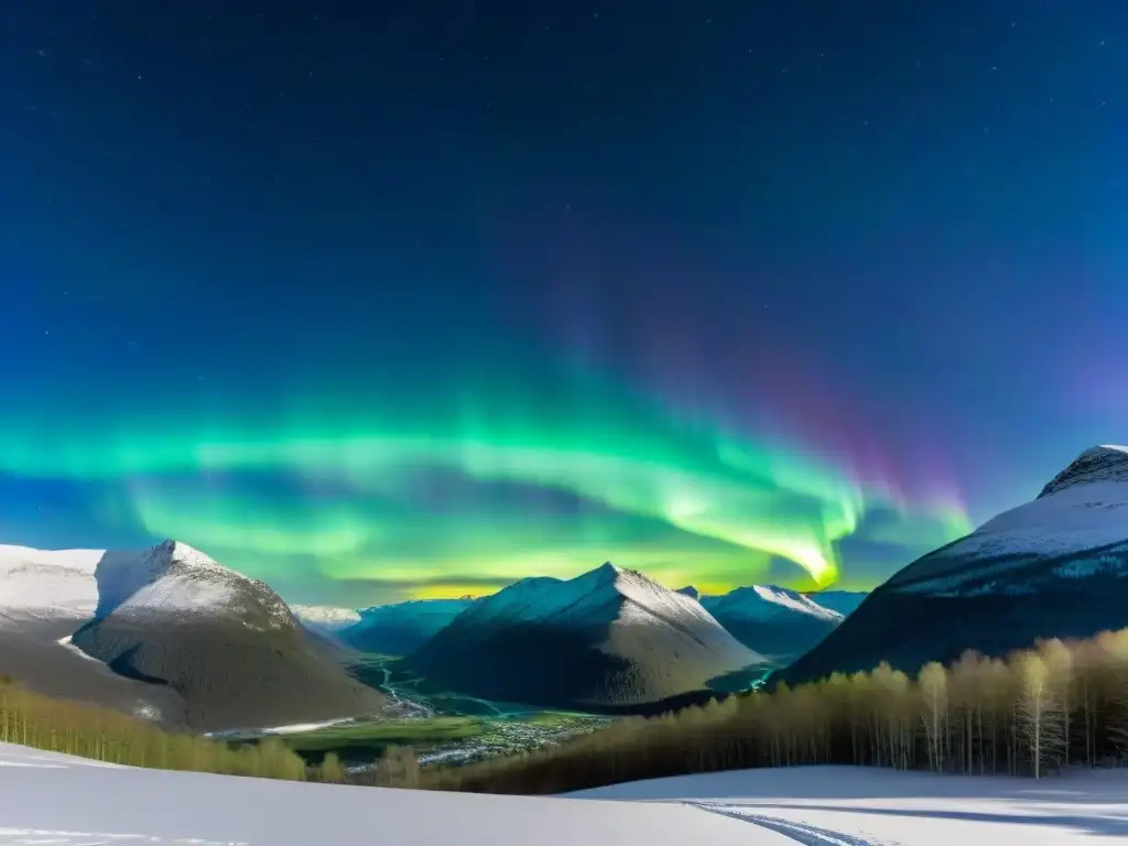 Hessdalen Valley: Danza de luces misteriosas en la noche Un mágico espectáculo de luces misteriosas en el Valle de Hessdalen revelado en la noche