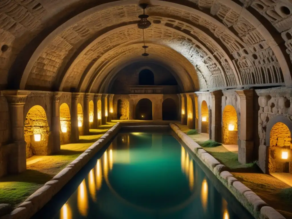 Explora las maravillas ingenieriles de las ciudades subterráneas romanas en una red de cisternas iluminadas y misteriosas