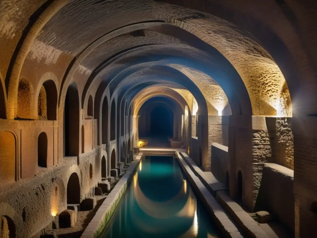 Maravillas ingenieriles de ciudades subterráneas romanas: Intrincada red de túneles iluminados en una ciudad subterránea romana