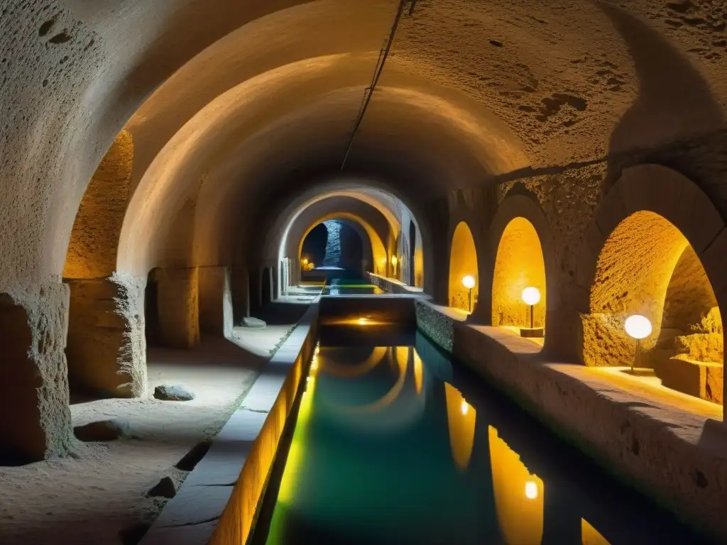 Explora las maravillas ingenieriles de ciudades subterráneas romanas en un laberinto de túneles y cámaras antiguas
