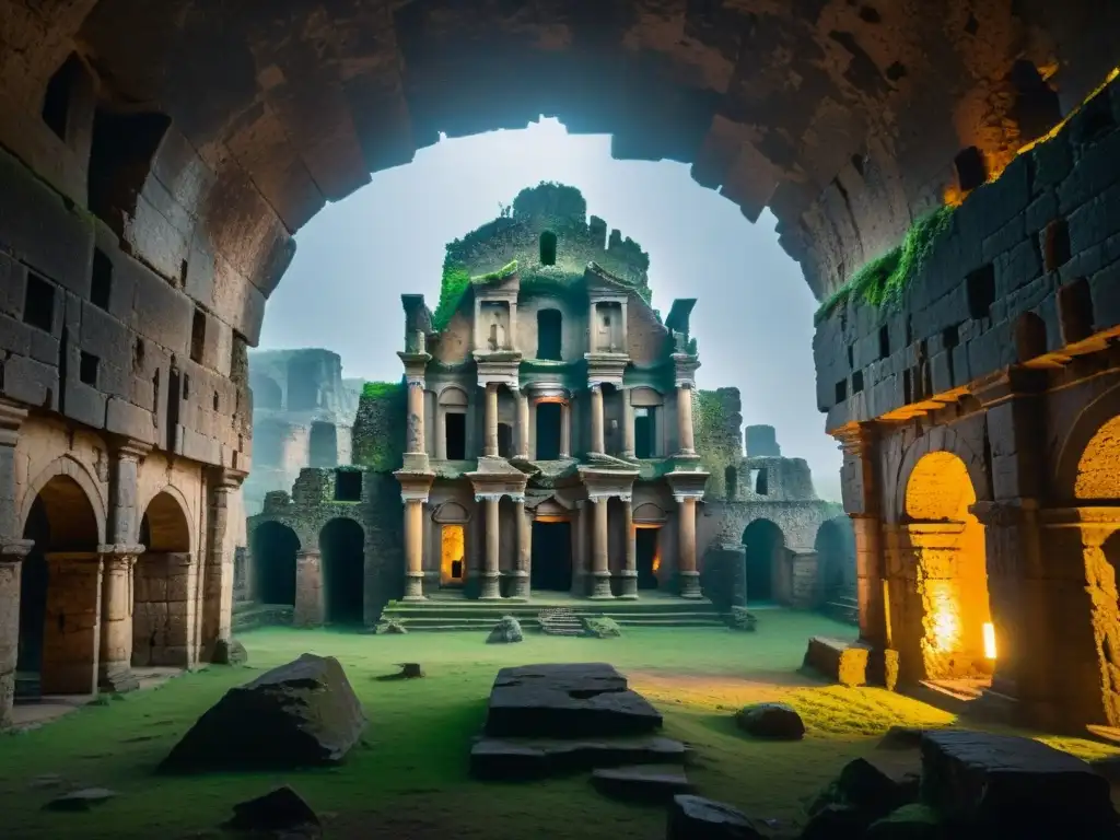 IA detectando fantasmas en ruinas ancestrales Un misterio ancestral y tecnología avanzada detectando fantasmas en ruinas antiguas