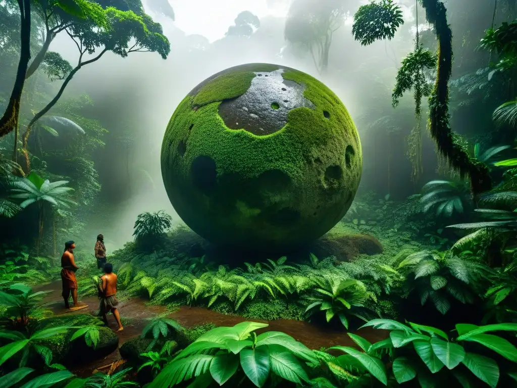Artesanos indígenas crean misteriosas esferas de piedra en la selva Misteriosa creación de esferas de piedra gigantes por indígenas en la selva