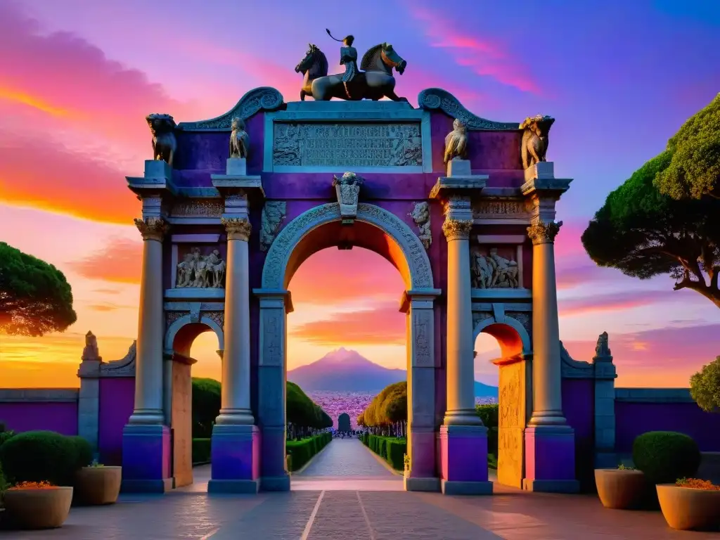 Puerta de Hércules: atardecer místico y detallado La Puerta de Hércules y su misterio iluminados por un atardecer de tonos cálidos y mágicos