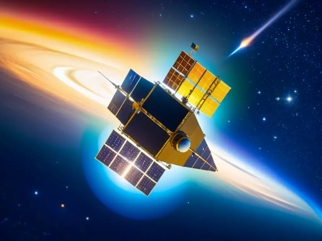 Anomalía cósmica: señales al espacio desde la Tierra Satélite en órbita captura anomalía cósmica, emitiendo mensajes hacia el espacio