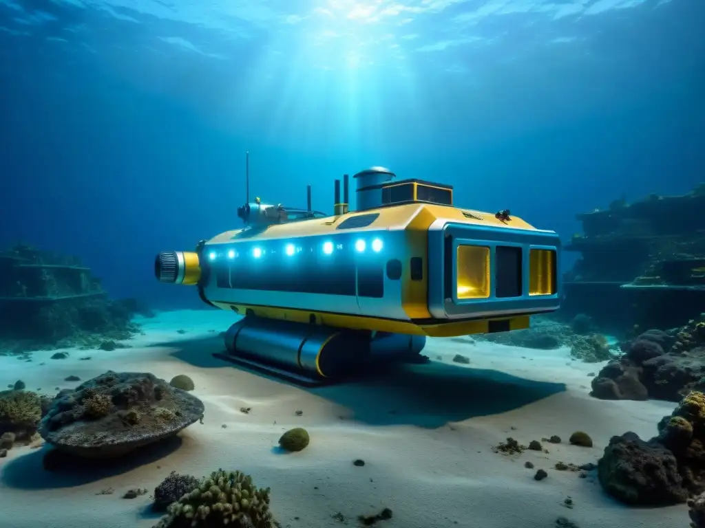 Exploración submarina en busca de la Atlántida Exploración submarina en búsqueda de la Atlántida con tecnología avanzada