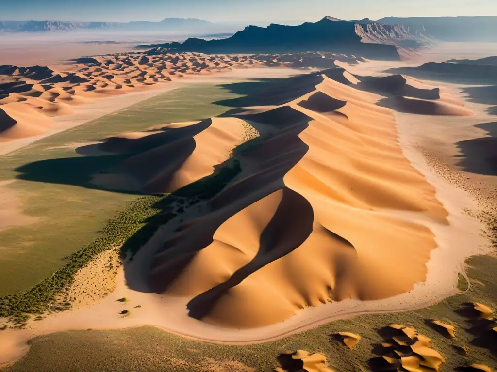 Desierto antiguo: ruinas ocultas entre dunas Descubre la vastedad y misterio del desierto con detección de asentamientos antiguos con sensores